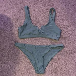 Sage green swimsuit